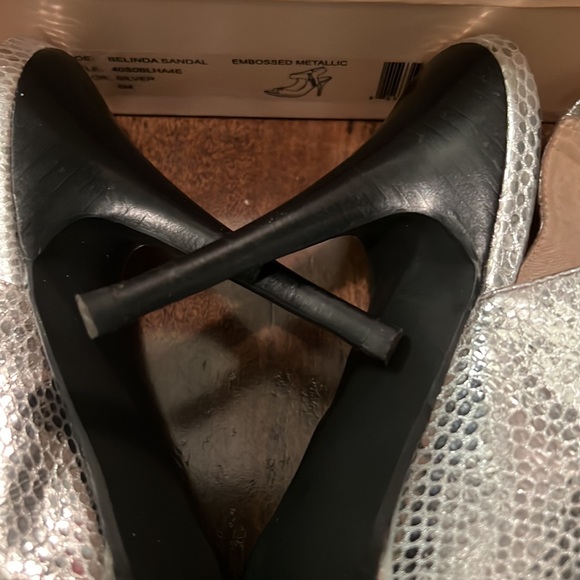 Michael Kors Silver High Heel’s. Women’s Size 8M. 4 1/2 Inch Heel. - Picture 6 of 8